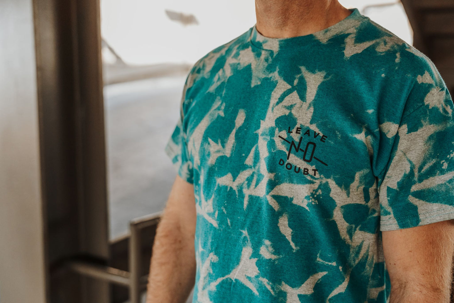 Teal Acid Wash Tee