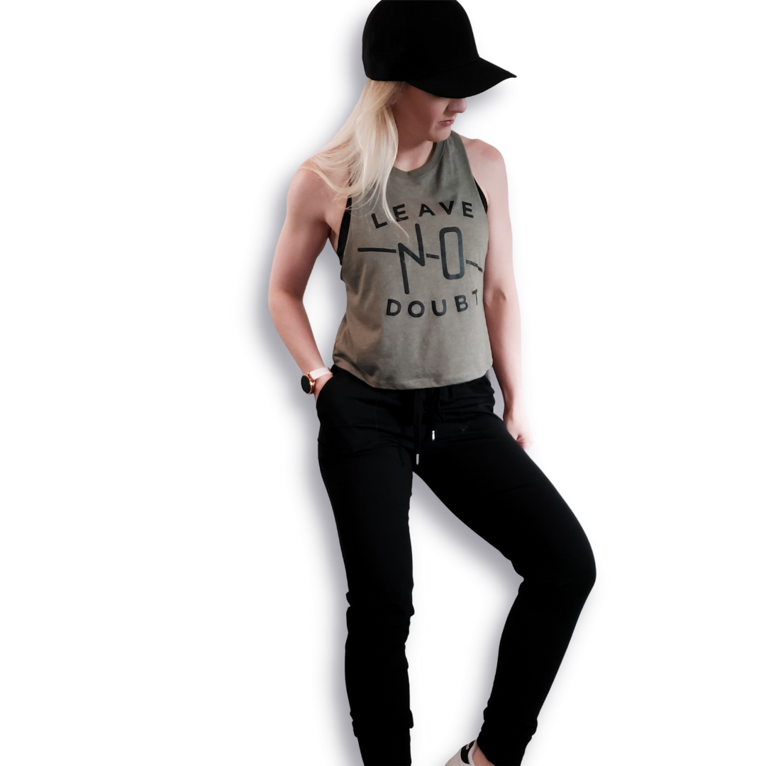 Military Green Crop Tank