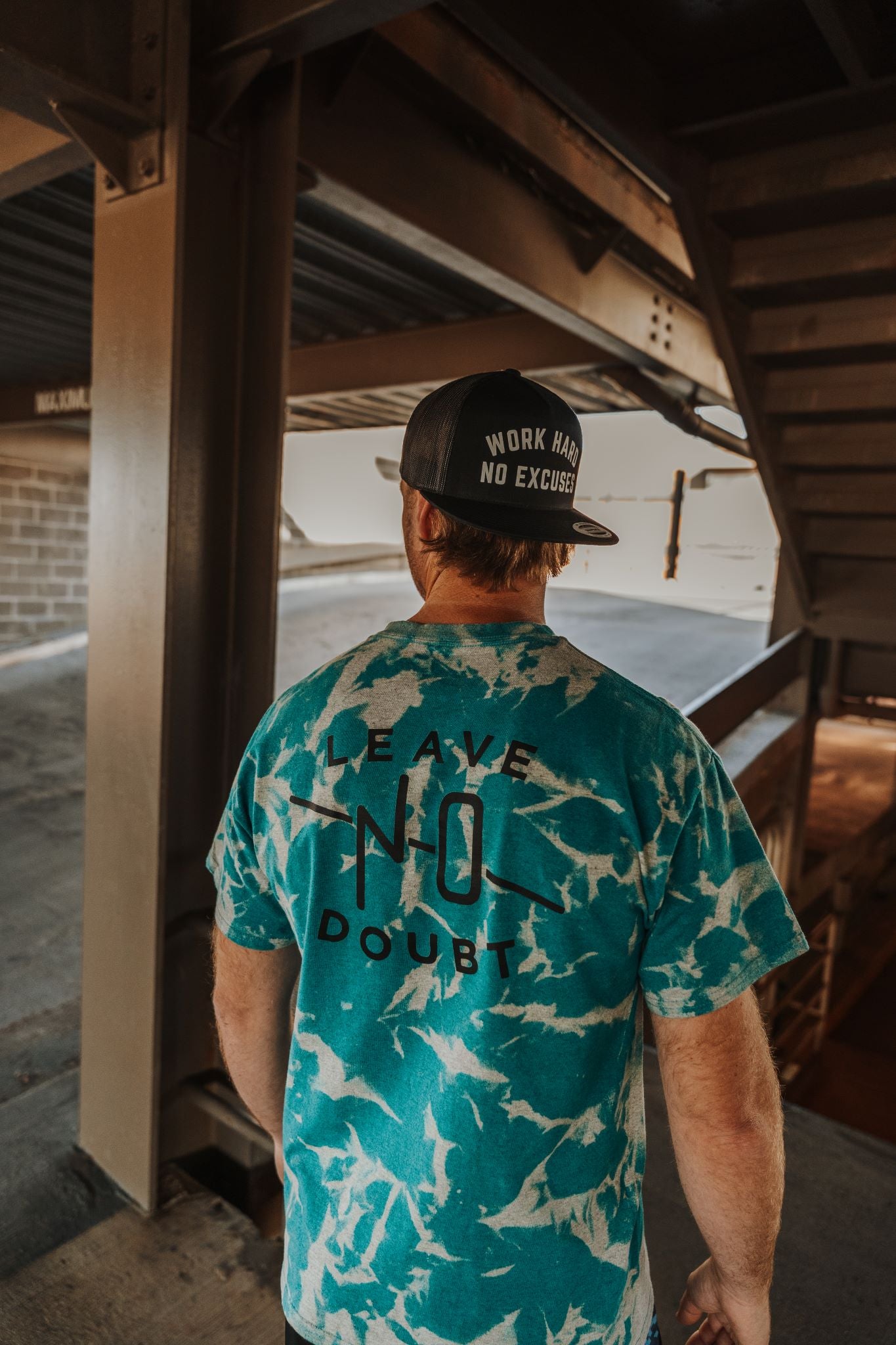 Teal Acid Wash Tee