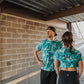 Teal Acid Wash Tee