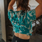 Teal Acid Wash Tee
