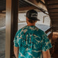 Teal Acid Wash Tee